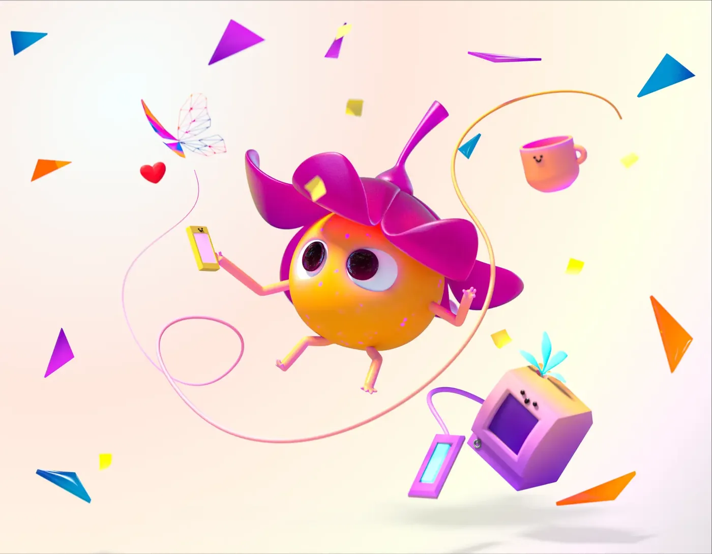 Seed Up, application RH, Produit et mascotte 3D pour Sinea Formation